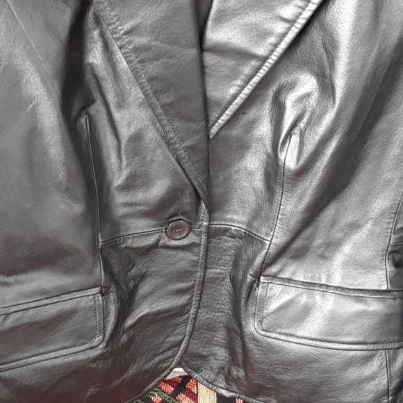 Worthington ladies black leather jacket - Picture 2 of 8